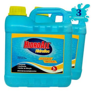 Imagem de Clarificante Hidrofloc Floculante Hidroall 5L - 3 unidades