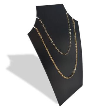 Imagem de Expositor de Joias e Bijuterias Porta Colar para 2 Colares - Pequeno -