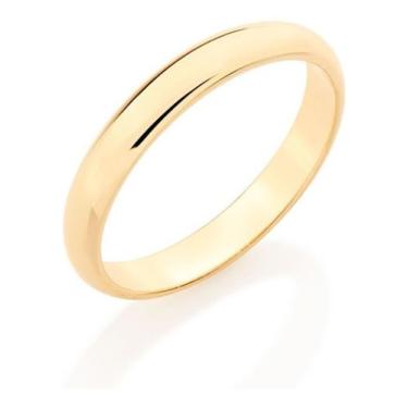 Imagem de Aliança 2,5mm Folheado A Ouro 18k Jóia Rommanel 510152, Branco, 30