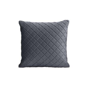 Imagem de Almofada Tressê 40x40cm Veludo Cinza - Nexta Casa