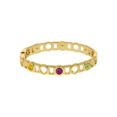 Imagem de Bracelete Minimalista Elegante Vazado Cravejado  - GEMERSON BIJOUX, Do