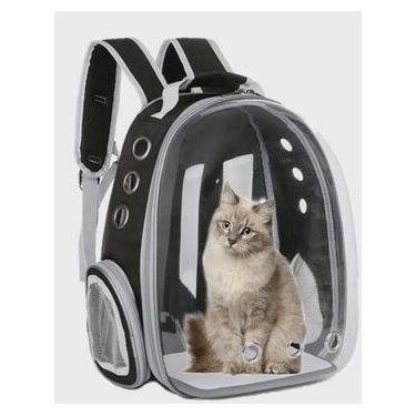 Imagem de Mochila Pet Transporte Visao Panoramica Gatos Cachorros, Vermelho