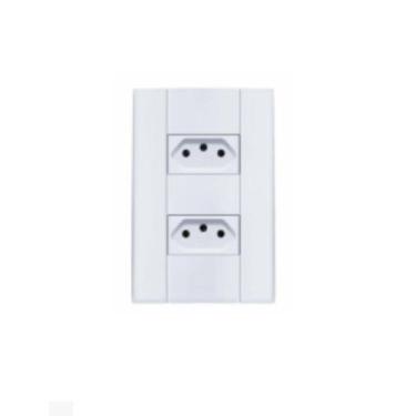 Imagem de Romazi 2 Tomadas Mdl 10a 4x2 Branca Linha Mares 1515