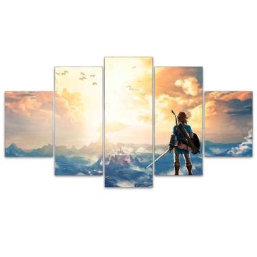 Imagem de Quadro Decorativo Mosaico MDF Zelda Breath of The Wild Montanha - Impé