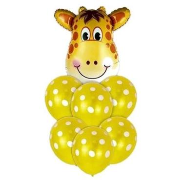 Imagem de Kit Buquê Balões Girafa - 7 Itens - Extra Festas