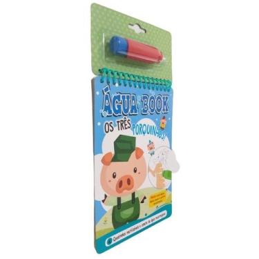 Imagem de Aquabook Agua Book Os Três Porquinhos C/Caneta Recarregável - Pé da Le