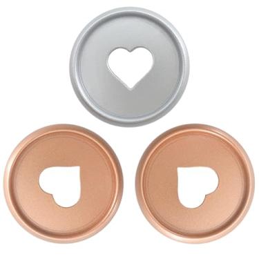 Imagem de ITSYHPRO 33 peças, sistema de caderno de expansão, discos de plástico, discos de plástico, encadernação, argolas, acessórios planejadores (prata e ouro rosa, 28 mm, 33 peças)