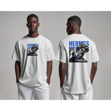 Imagem de Camisa Oversized Estampa Angel Masculina Estilosa Renascentista-Masculino