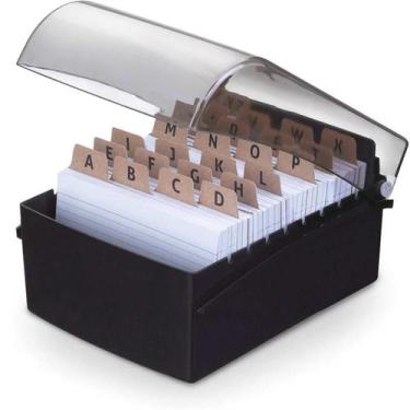 Imagem de Fichario de mesa c/base plastica 4x6 preto waleu