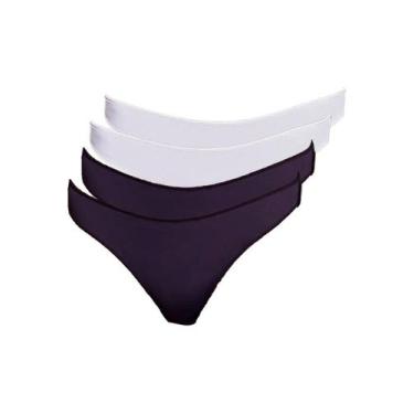 Imagem de Kit com 4 Calcinhas Fio Dental Hope 37840 Colorido, Preto, M