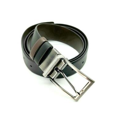 Imagem de Cinto Masculino em Couro Lancaster Anil Preto/Tostado - 1120 - GARBANT