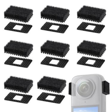Imagem de Protetor de vento de microfone para Insta360-8 peças para Insta360 X3 X4, capa de redução de ruído de vento premium para áudio nítido, fácil instalação e design durável, câmera X3 ou X4 compatível