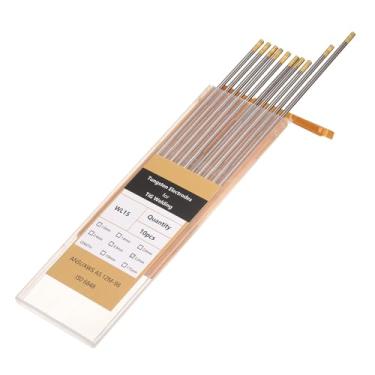 Imagem de HARFINGTON 10 eletrodos de tungstênio para soldagem TIG 1/20.3 cm x 17.8 cm 1,3-1,7% lantânio para soldagem de aço inoxidável, fabricação de automóveis aeroespaciais de liga de magnésio de alumínio,