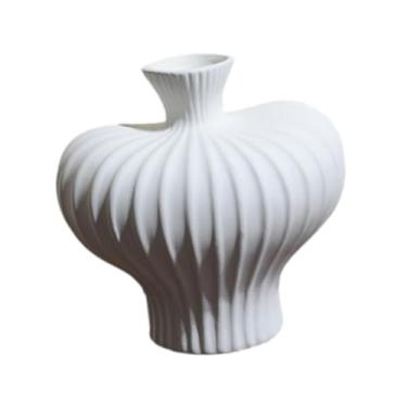 Imagem de Generic Arte moderna vaso de flores arranjo vaso vaso decorativo vaso cerâmica decoração para casa para entrada quarto mesa, Branco