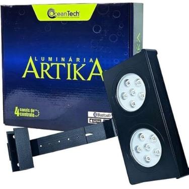 Imagem de Luminaria LED Marine Ocean Tech 36W Para Aquários Marinhos Reef Corais Bluetooth 22x11x3cm