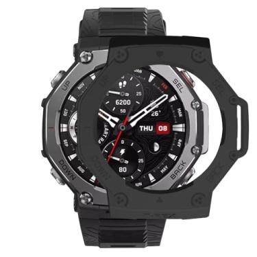 Imagem de Bangyee Apto para Amazfit T-Rex 3, capa protetora de policarbonato durável à prova de choque capa protetora de policarbonato para Amazfit T-Rex3 Smartwatch (preto)
