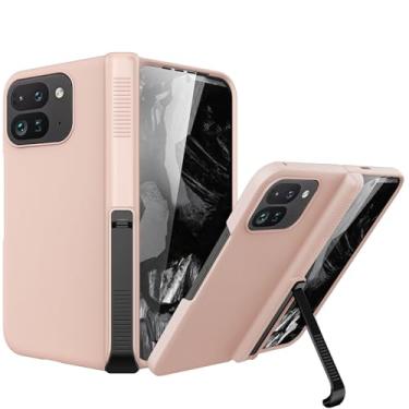 Imagem de YQODSZ Capa dobrável para Google Pixel 9 Pro com suporte, suporte completo com proteção de dobradiça, capa protetora resistente a arranhões para Google Pixel 9 Pro Fold Gold