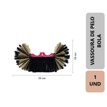 Imagem de 1 Unidade Vassoura De Pelo bola Sintético 35cm Multiuso Limpeza Intern