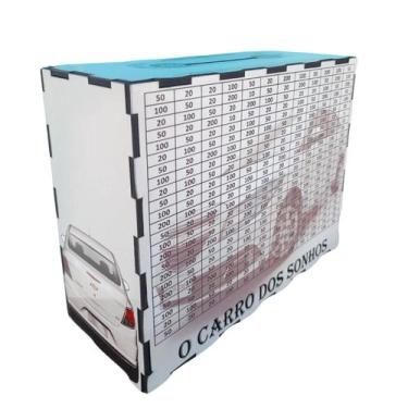 Imagem de Cofre Desafio Meu Carro Dos Sonhos Junte 20 Mil Para seu Sonho em MDF 