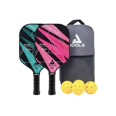Imagem de JOOLA Conjunto de pickleball Ben Johns – Feito com fibra de vidro reforçada e polipropileno de favo de mel – Inclui 2 pás, 4 bolas e uma bolsa de pickleball JOOLA