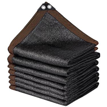 Imagem de winemana Pano de sombra preto 40%, lona de malha de 30 x 50 pés - sombra de jardim para estufa, pátio, vegetais, cobertura de plantas e galinheiros, rede de proteção solar para proteção externa com