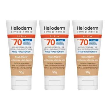 Imagem de Kit C3 Protetor Solar Facial Bege Médio FPS70 Helioderm - KLEY HERTZ