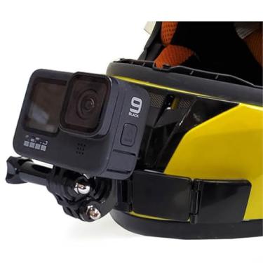 Imagem de Suporte de câmera compatível com telefones GOPRO Insta360 Kits de montagem de queixo para capacete de motocicleta ajustável ajuste seguro para vários formatos de capacete