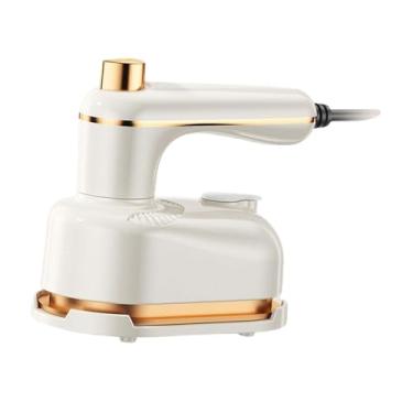 Imagem de IEUDNS Viagem a vapor de vapor para roupas portátil 180 ° Rotário seco e molhado 40w Camisa Máquina de passar a vapor elétrico Ferro para casa, Bege