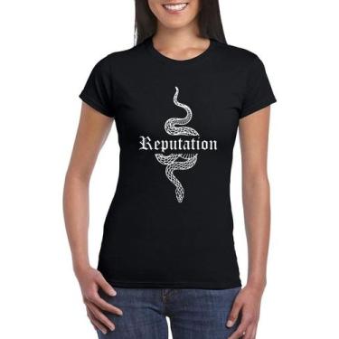 Imagem de Camiseta Feminina Baby Look Reputation Taylor Swift Cobra - SEMPRENALU