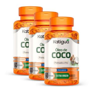Imagem de Kit 3 Oleo de Coco 1000MG 60CAPS - Katiguá, NATURAL