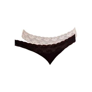 Imagem de Kit com 2 Calcinhas Biquíni Hope L 35320 Colorido, Branco, M