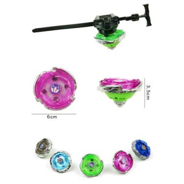 Imagem de Kit 2 Beyblade LED Light Metal Luz Som + 2 Lançador Beyblade Barato - 
