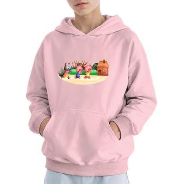 Imagem de Moletom Infantil Canguru Menino Estampa Casa Três Porquinhos-Masculino