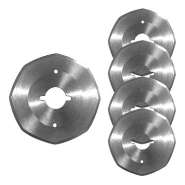 Imagem de Kit 5 Com Discos para Máquinas de Cortar Tecido Circular 2" (Polegadas) Octogonal Lanmax Este Disco É Ideal Para Costureiros, Artesãos, Confecções E Indústrias Têxteis