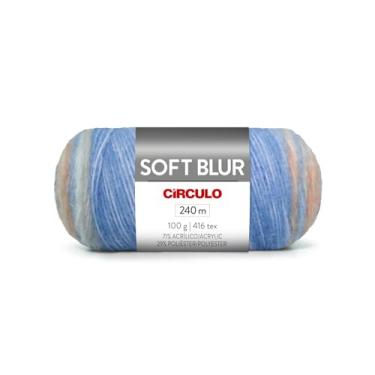 Imagem de novelo de lã Soft Blur - Circulo - 100g - 240m - Crochê e tricô (9946-Arco Iris)
