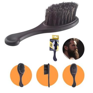 Imagem de Escova para Barba Bigode Alisadora Barbeiro Dompel Profissional