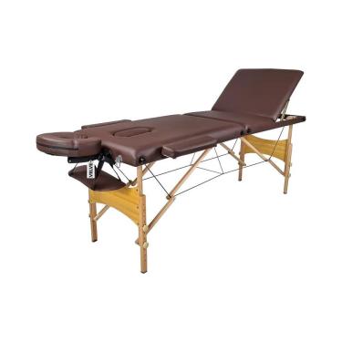 Imagem de Maca Portátil Para Massagem Divã Dobrável Marrom Velve M305