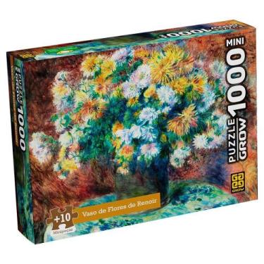 Imagem de Puzzle 1000 Peças Mini Vaso de Flores de Renoir - Grow