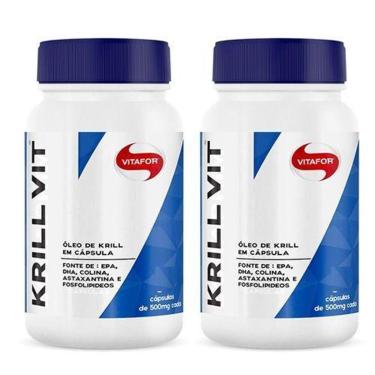 Imagem de Kit 2  Krill Vit  Óleo de Krill  30 Capsulas 500mg  Vitafor-Unissex