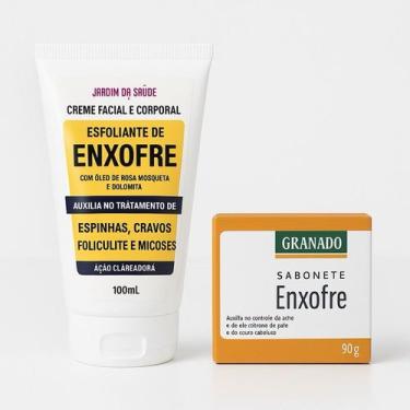 Imagem de Kit Creme Esfoliante de Enxofre + Sabonete de Enxofre Granado Acne, Es