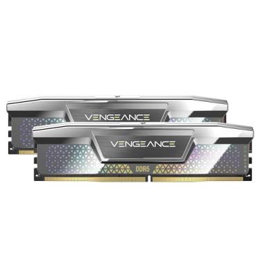 Imagem de CORSAIR Memória de computador Vengeance DDR5 CUDIMM 48GB (2 x 24GB) DDR5 8400MHz CL40-52-52-135 1,40V Intel XMP iCUE - Prata (CMKC48GX5M2X8400C40)