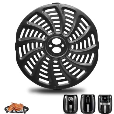 Imagem de ZuKaYeHome Placa de grelha Air Fryer para fritadeira a ar Gourmia GAF566 GAF536 GAF556 5QT, peças de reposição para fritadeira a ar antiaderente 21 cm × 21 cm, bandeja de reposição, cesta, acessórios