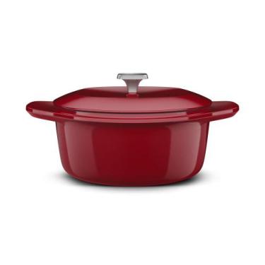 Imagem de Panela de Ferro Fundido Esmaltado Caçarola Electrolux Expert 24cm Verm