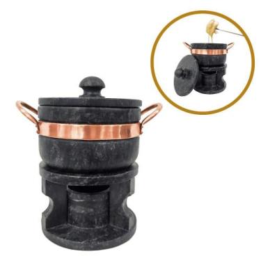 Imagem de Fondue em Pedra Sabão 800ml - Arte Nativa