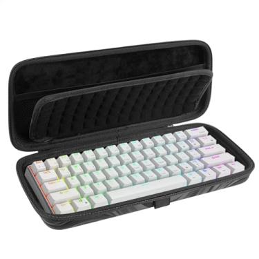 Imagem de TOCCOOL Capa rígida de viagem para teclado, para 60% teclado computador, bolsa de transporte de teclado mecânico de 61 teclas, compatível com RK Royal KLUDGE RK61, Razer Huntsman Mini 60%, SteelSeries