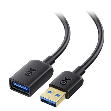Imagem de Cabo de extensão Cable Matters 2 pacotes SuperSpeed USB 3.0 tipo A macho para fêmea, Preto, 3 Feet