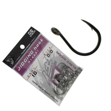 Imagem de Anzol Maruri Jigging Hook Black Preto 1/0 C/10