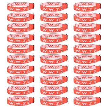 Imagem de Pmormyy Pacote de pulseiras WWJD 30 peças para mulheres e homens, presentes de pulseiras de Jesus Cristão, W.W.J.D Pulseiras ajustáveis What Would Jesus Do, Fibra de poliéster, Sem Pedra Preciosa