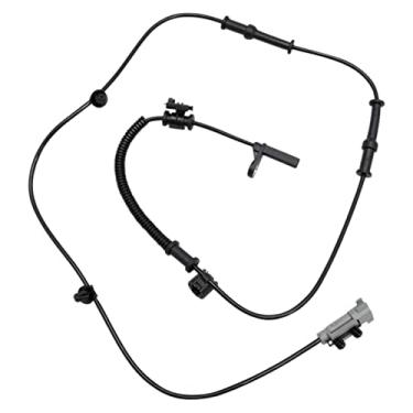 Imagem de TRQ Sensor de velocidade da roda ABS traseiro esquerdo e anel de tom magnético compatível com freios RWD w/HD