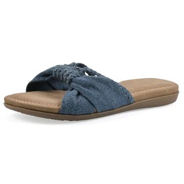 Imagem de Cliffs by White Mountain Sandália Fasha Slide, Azul/jeans/tecido, 35